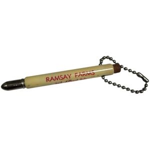 Vintage‎ Ramsay Farms Milligan Indiana Bullet Pencil Keychain Sept 10 1952